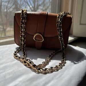 Ulla Johnson Esme small chain bag in Pecan Brown. This bag is new with tags .
